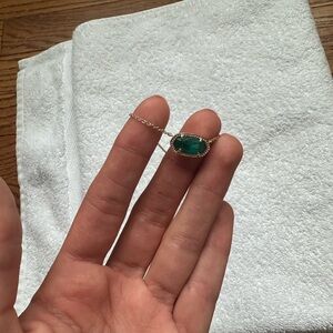 Kendra Scott Green and Gold Necklace